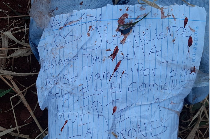 Corpo de adolescente é encontrado no Paraguai sem mãos e com bilhete: 'os justiceiros estão de volta'