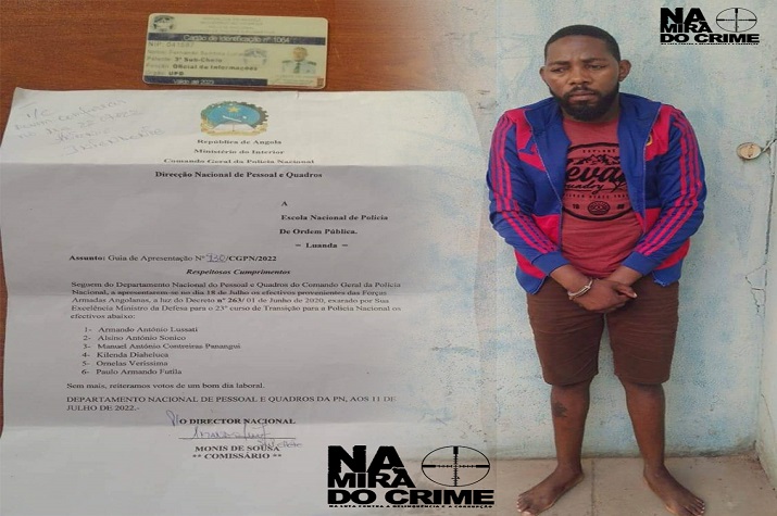 ‘Comeu’ mais de 2 milhões de kwanzas: Antigo efectivo da Polícia detido por burla, falsas qualidades e falsificação de documentos