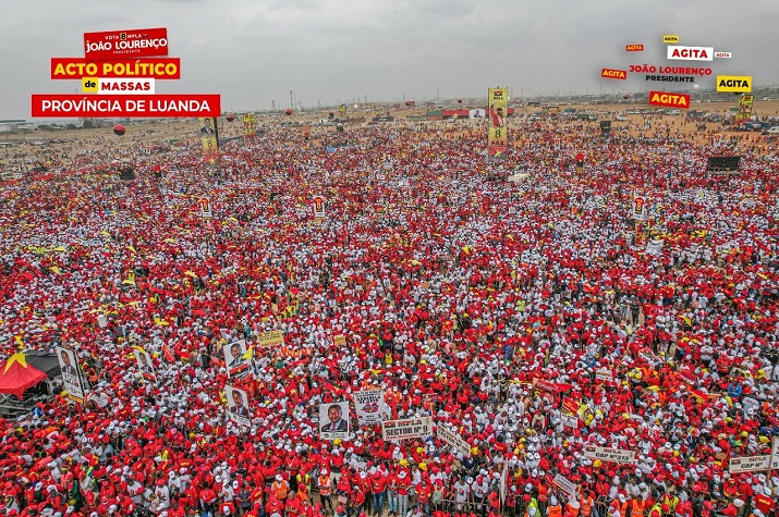 Encerramento da campanha:  Grandeza do MPLA e confiança de João Lourenço em evidência na Camama