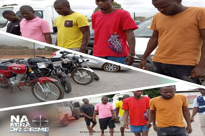 SIC em Luanda apresenta 08 marginais que assaltavam e descaracterizavam viaturas e motorizadas