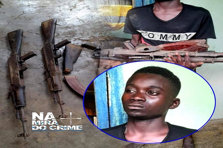 Jovem de 21 anos detido em Cabinda em posse de 3 armas de fogo do tipo AKM