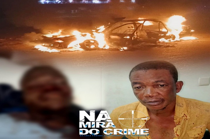 No Zango: Motorista embriagado mata moto-taxista durante acidente, viatura foi queimada por "kupapatas"