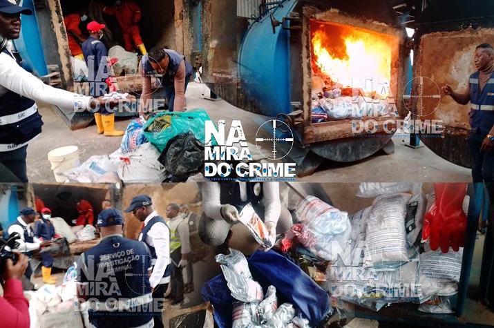 SIC “queima” 75 quilogramas de Cocaína e meia tonelada de Liamba em Luanda  