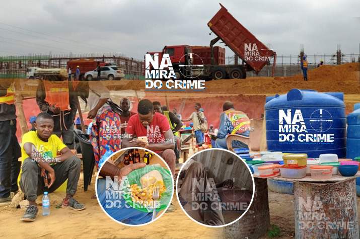 Comem fuba com larvas - Trabalhadores angolanos passam mal nas obras da futura Cidade do Século