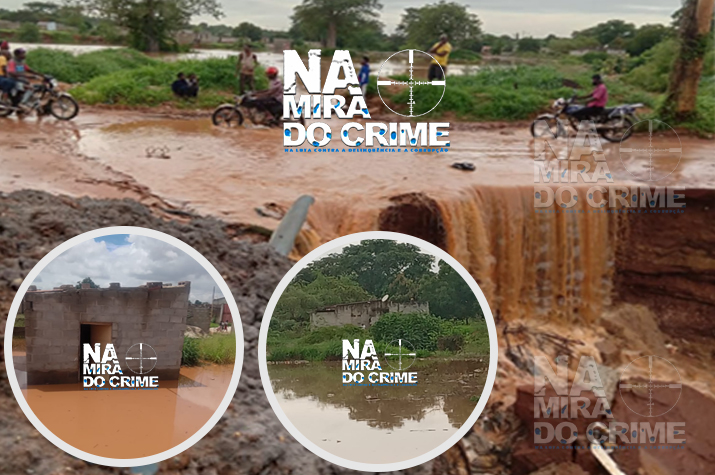 No bairro Tande: Chuva deixa dezenas de residências inundadas em Viana