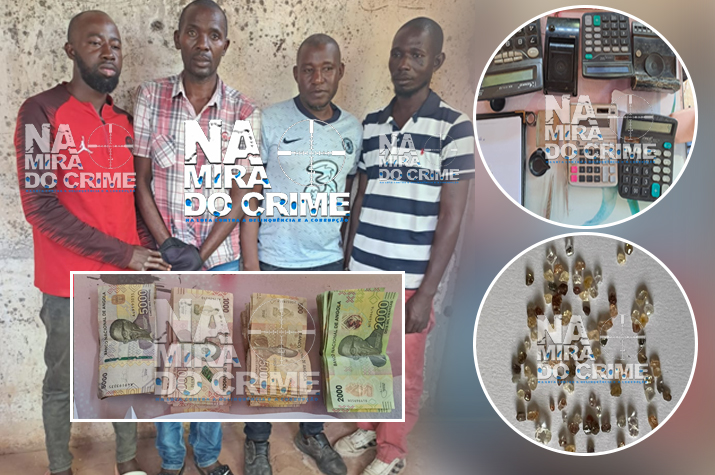 SIC-Malanje detém 4 cidadãos estrangeiros em posse de 80 pedras de diamante