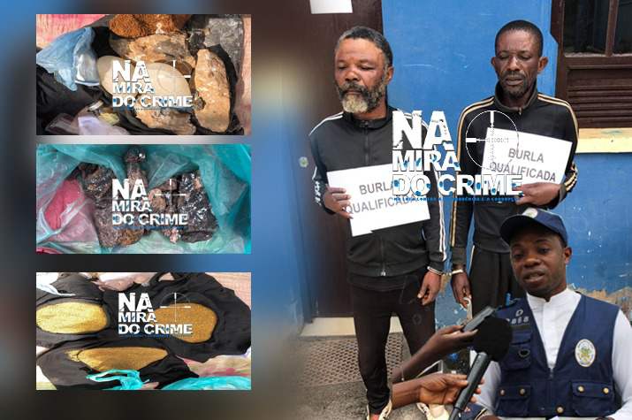 Desmantelada no Uíge rede de burladores que que se dedicava a venda de diamantes e ouro falso