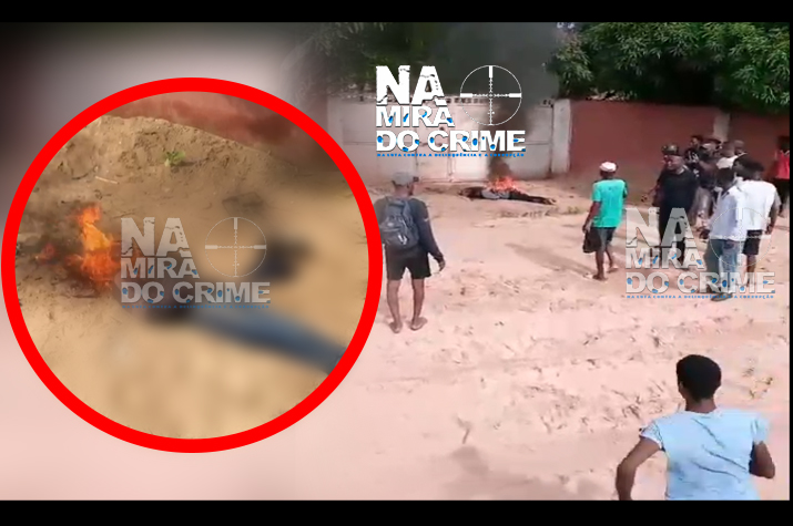 Populares carbonizam bandidos e alertam: “Se a Polícia não resolve, nós resolvemos”