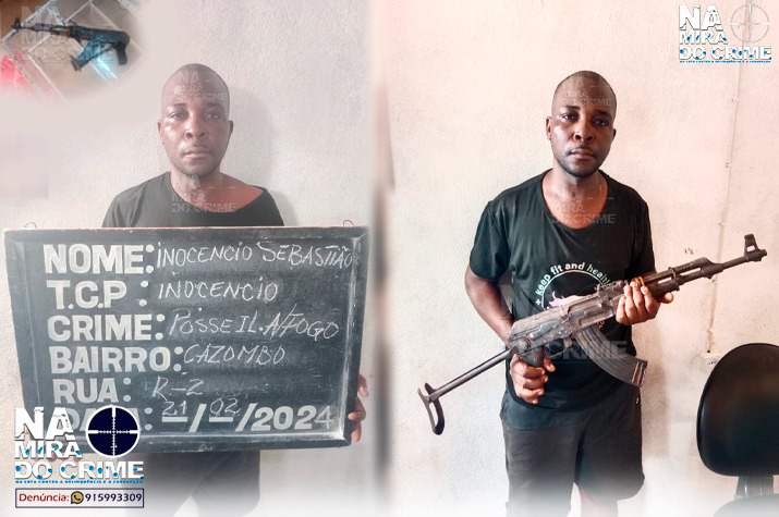 Disse que apanhou num buraco: Polícia detém Inocêncio por posse e uso indevido de arma de fogo