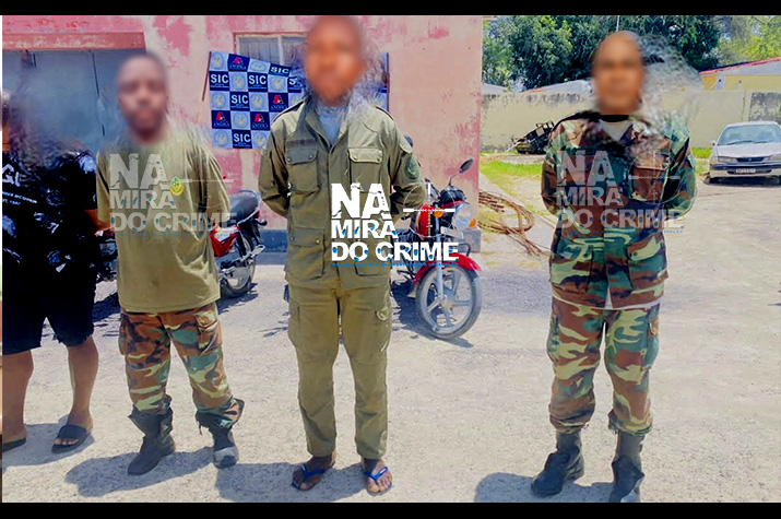 Na Jamba: Capitão, sargento e soldado recolhidos as celas por roubo de motorizada com recurso a arma de fogo