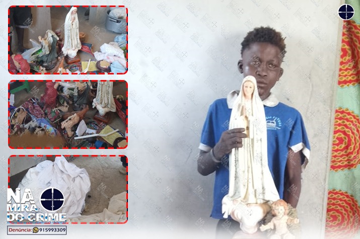K70: Polícia detém marginal que furtou túnicas de padre, imagem da Nossa Senhora e São José