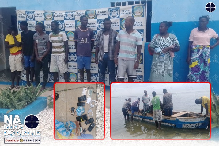 Polícia detém 09 cidadãos que praticavam pesca ilegal nas praias dos Ramiros com recurso a explosivos artesanais