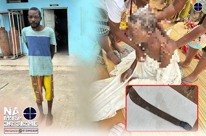 Marginal de 38 anos de idade viola a própria mãe de 61 anos e desfere vários golpes de catana na cabeça da infeliz