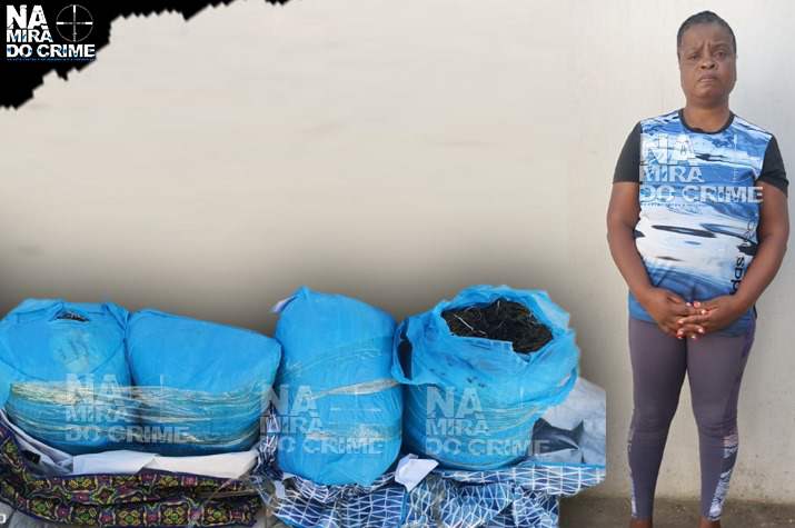 Mulher de 38 anos carrega 100 kg de liamba do Zango para o Namibe disfarçado em sacos de fardo   