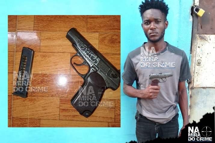 Polícia no 30 detém "Yuri-B" em posse de uma arma de fogo do tipo Macarof