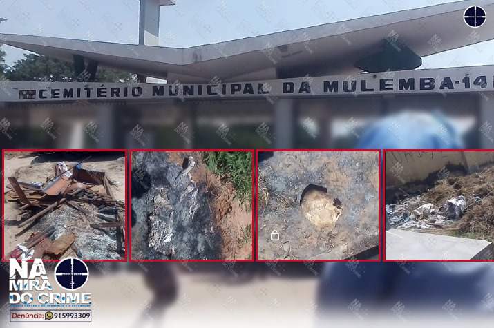 Ossadas são queimadas a céu aberto: Jovens brincam com crânios humanos no Cemitério da Mulemba no Cazenga