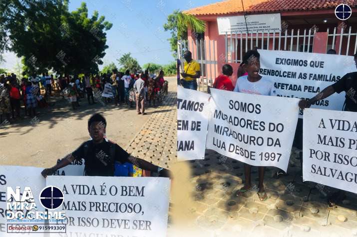 Demolições: Moradores do Miradouro da Lua manifestam-se em frente à Administração Comunal da Barra do Kwanza