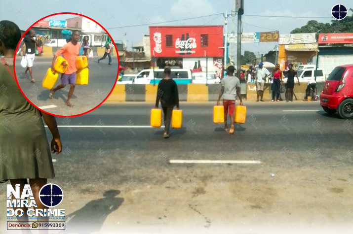 Munícipes na Estalagem arriscam suas vidas atravessando todos os dias a Deolinda Rodrigues à busca de água