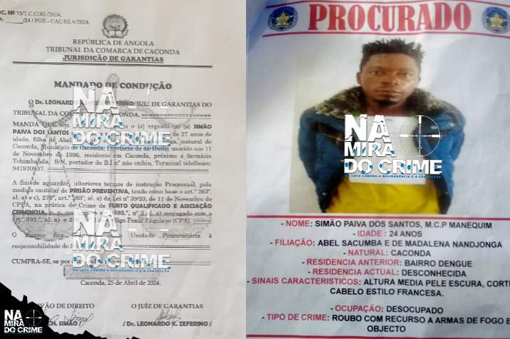 DIIP em Cacuaco captura altamente perigoso procurado na Huíla