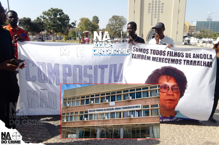 Candidatos ao concurso público 2023/24 na Educação manifestam-se no Lubango