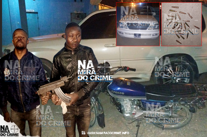 Marginais capturados pelo SIC-Huambo após troca de tiros com a polícia
