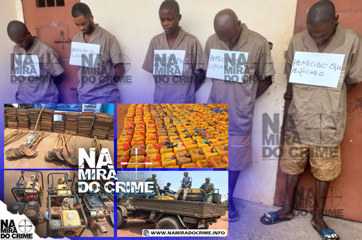Forças da Ordem capturam bandidos que mataram efectivos do Serviço Penitenciário e da PNA e apreendem mais de 60 mil litros de combustível e 671 pedras de diamantes