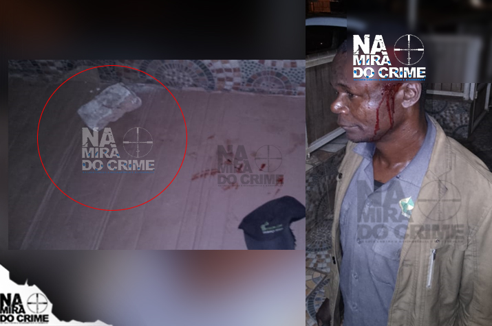 No Zango: Segurança perde a arma de fogo depois de ser arremessado um bloco na cabeça