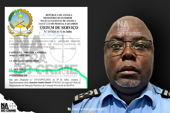 Despromovido Superintendente-chefe que agrediu agentes de trânsito no Bié