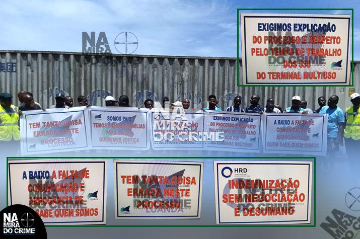Mais de 500 funcionários despedidos: Trabalhadores manifestam-se em frente ao Portão do Porto de Luanda