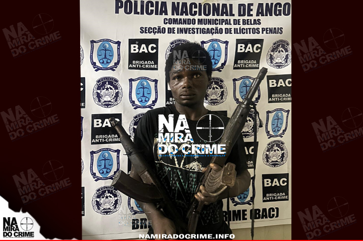 Capturado “Brucho Mau” com duas AKM contendo 7 munições: Criminoso está envolvido no assassinato de um agente da Polícia