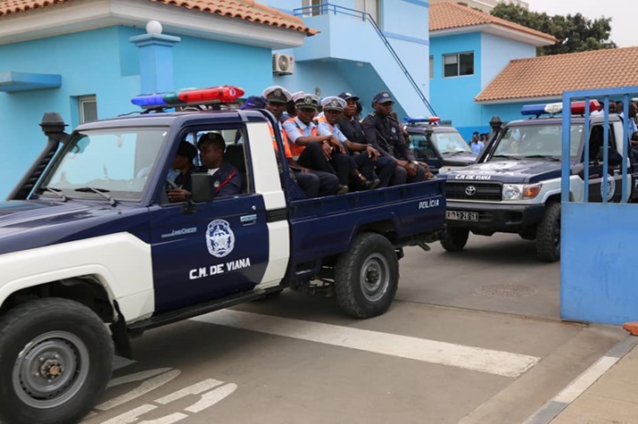 Patrulheiro do Comando de Viana vandalizado durante operação que visava terminar com uma festa de passagem de ano