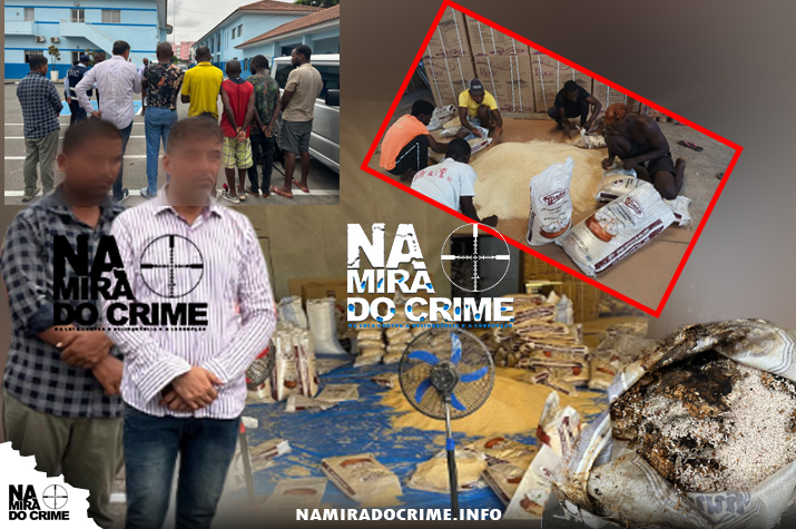 Empresa “E-zona Comércio” de indianos apanhada a ensacar mais de 2 mil sacos de arroz da marca “Ginny” deteriorado