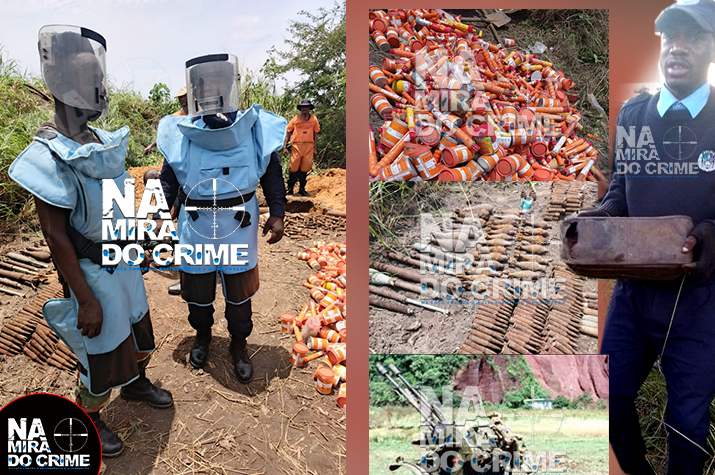 Cuanza Sul e Zaire: Forças de defesa e segurança destroem munições de PKM, AKM, canhões B12, RPG-7 e centenas de granadas de mão e AG-17  