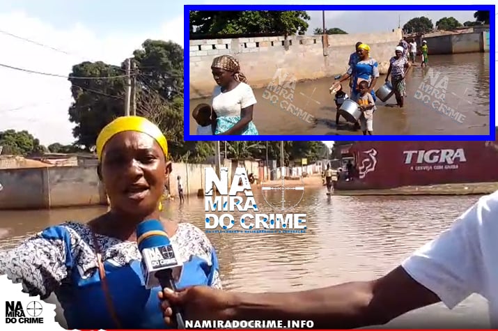 Fissura numa tubagem de um antigo chafariz cria “riacho” e pode derrubar residências no Kikolo  