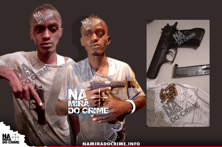 Na rua da Suave: URP captura bandido altamente perigoso em posse de arma de fogo