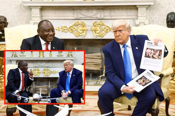 Trump recebe Ramaphosa com imagens de um falso “genocídio branco”