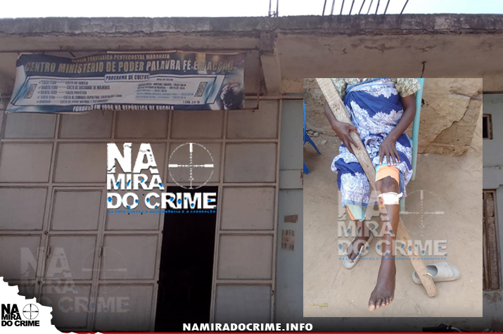 Marginais munidos com AKM e pistolas surpreendem fiéis da igreja Pentecostal e alvejam cidadã de 56 anos durante assalto, levaram mais de 50 telemóveis de diferentes marcas