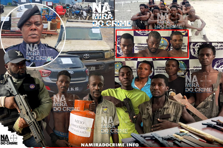 "Operação Triangular": Polícia em Icolo e Bengo detém 14 suspeitos, apreende seis armas de fogo e recupera Land Cruiser furtada no Governo do Cuanza Norte