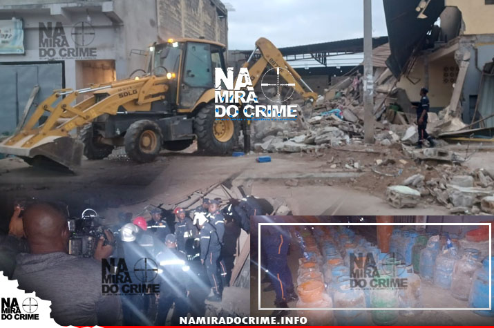 Há registo de três vítimas mortais: Explosões de botijas de gás numa agência provoca desabamento de edifício no Cazenga