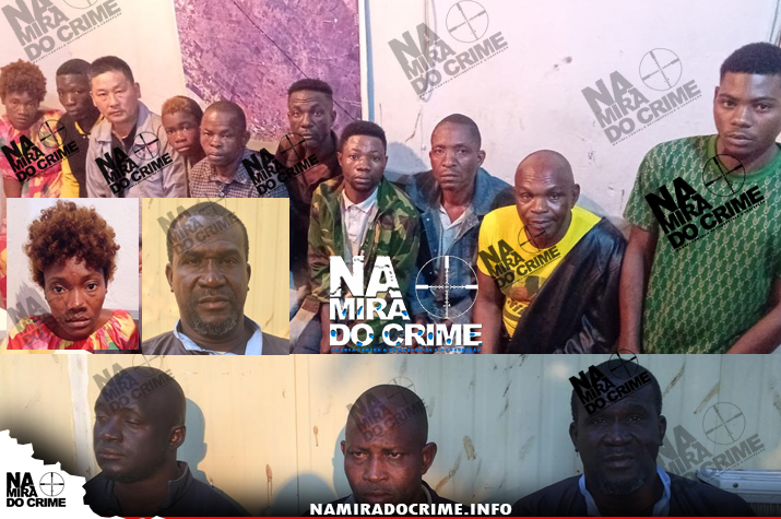 Chineses, guineenses, tchadianos e malianos detidos pelo SIC-Icolo e Bengo pela prática dos crimes de vandalismo, furto de bens públicos e recepção