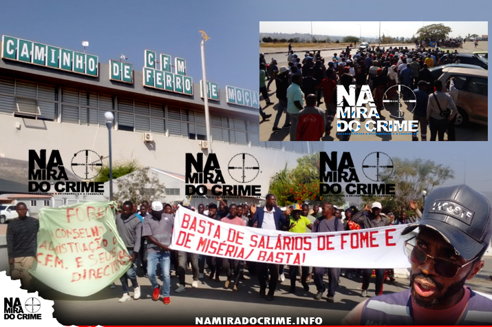Centenas de trabalhadores do CFM manifestam-se no Lubango por melhores condições laborais e salariais