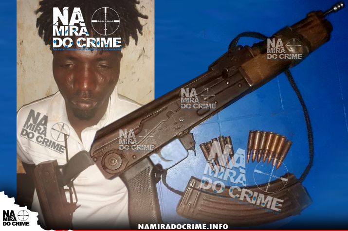 "Apaixonado" capturado pela polícia em posse de uma akm de cano cortado e 12 munições
