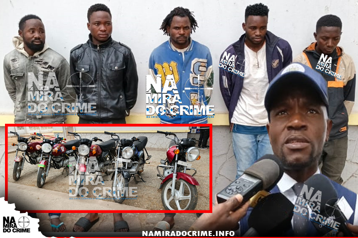 SIC Namibe captura cinco elementos envolvidos em homicídio e  roubos de motorizadas em Moçâmedes