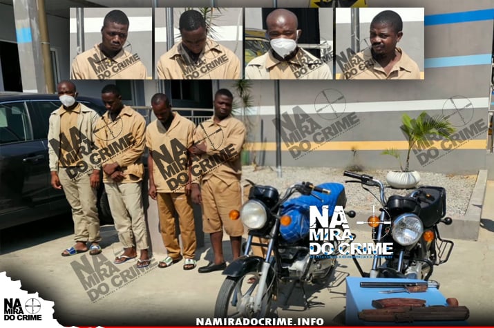 Têm 20 processos na Huíla e Cunene: ´Bandidos do sul´ que assaltaram mais de 15 cidadãos com AKM e sabre e roubaram mais de 10 motorizadas capturados (com vida) pelo SIC