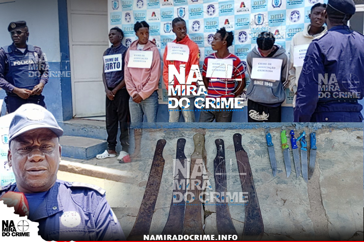 Polícia em Malanje desmantela associação criminosa “Casa do Adosso” e detém “Genilson” e “Mana bela”, elementos altamente perigosos