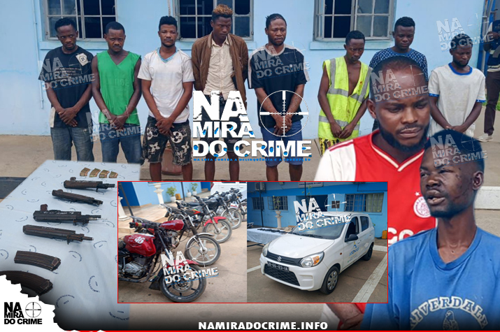Capturados bandidos que mataram motorista de táxi por aplicativo e marginais que roubaram mais de 20 motorizadas em Luanda