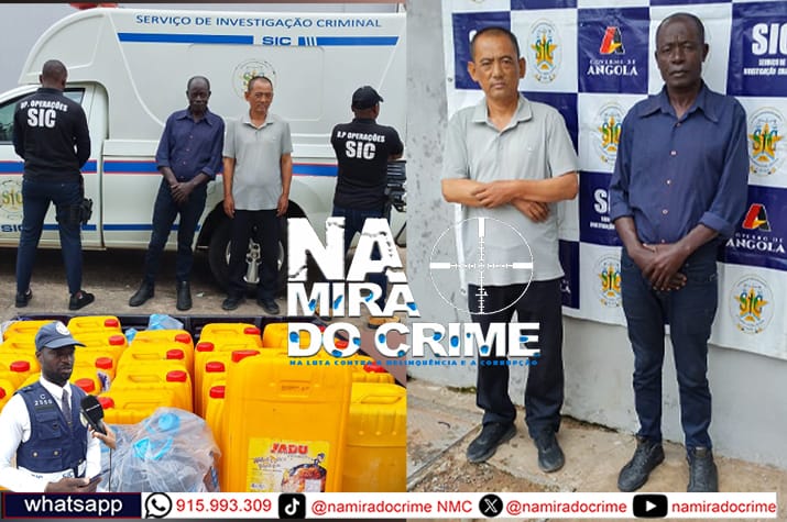 SIC detém cidadão Chinês e Angolano em posse de mais de 500 litros de gasolina em Malanje