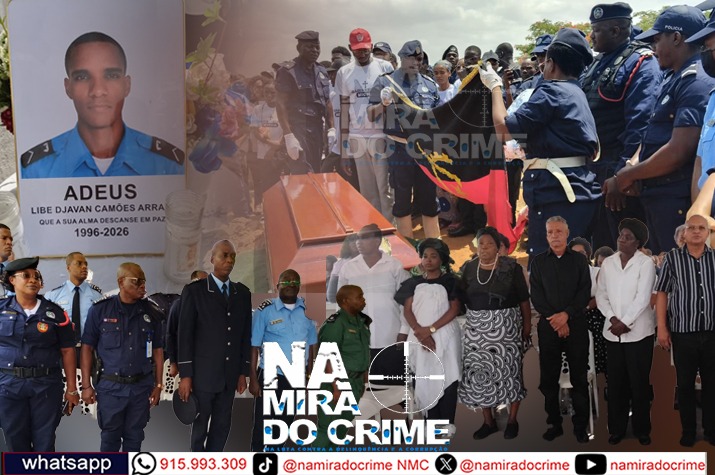 Restos mortais do Agente da Polícia morto durante confronto com bandidos foram hoje a enterrar Libe Arrais foi promovido ao posto de 1° Subchefe