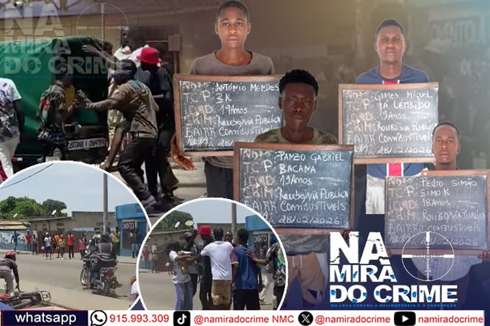 Denunciados pelo Na Mira do Crime: Capturados marginais que assaltavam moto-taxistas e pedestres com recurso a faca de cozinha no Cazenga