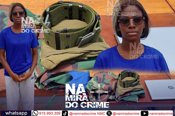 Detida cidadã de 24 anos que usava fardamento das FAA (do seu namorado desertor) para intimidar cidadãos estrangeiros com quem mantinha supostas relações amorosas